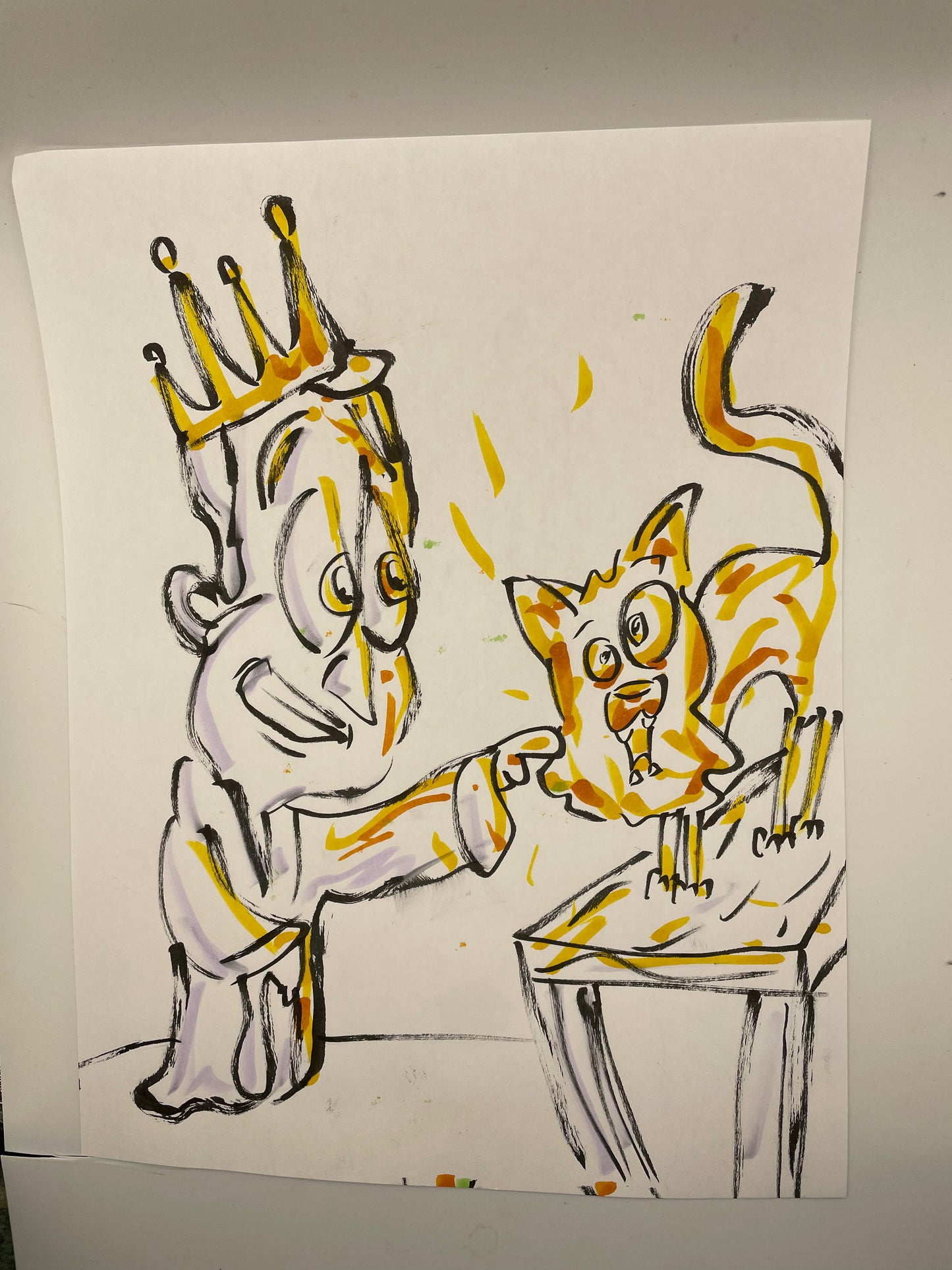 King with Cat