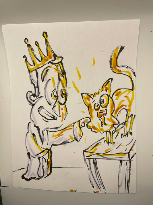 King with Cat