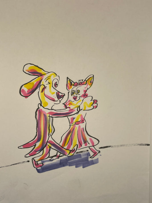 Dog and Cat Couple Dance