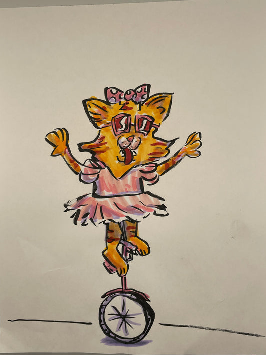 Cat on Unicycle