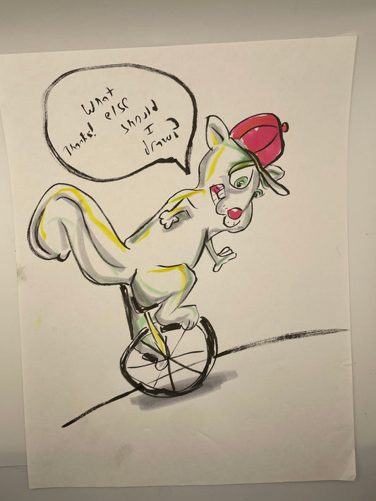What Else Should I Draw? Squirrel on a Unicycle